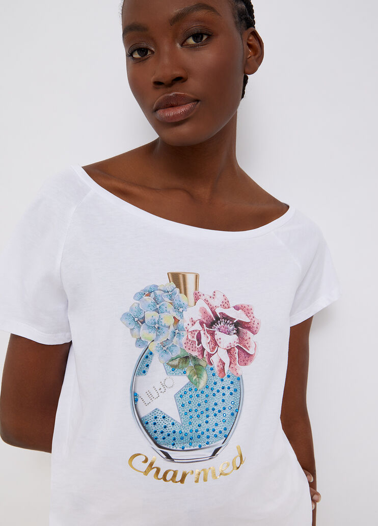 Футболка с принтом и аппликациями духи Liu Jo - large image number 2 Футболка с принтом и аппликациями духи Liu Jo - large image number 2