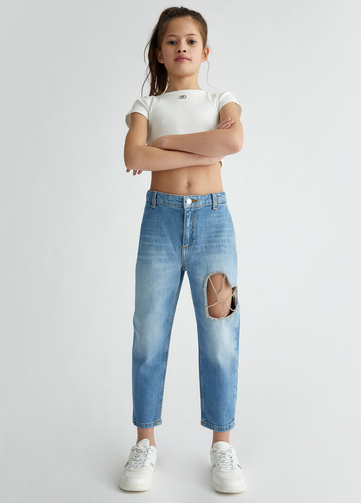 Jeans with heart detailing blue denim Liu Jo - medium Jeans with heart detailing blue denim Liu Jo - medium