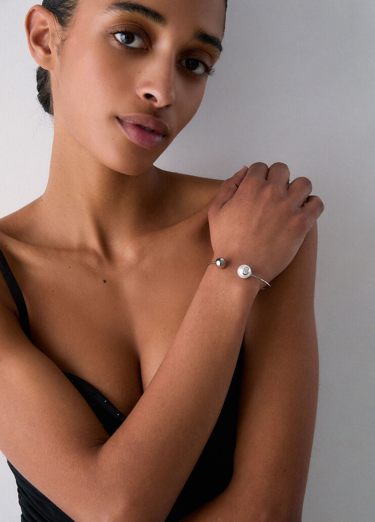  Semi-rigid bracelet with beads silver Liu Jo - medium