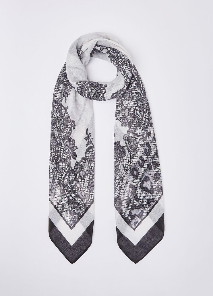Gro&szlig;es Tuch mit Animal-Print schwarz Liu Jo - medium