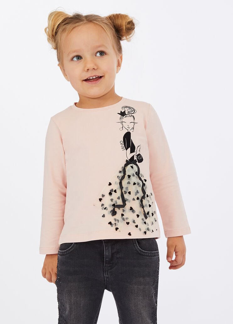 T-shirt with print and appliqués  pink Liu Jo - medium T-shirt with print and appliqués  pink Liu Jo - medium