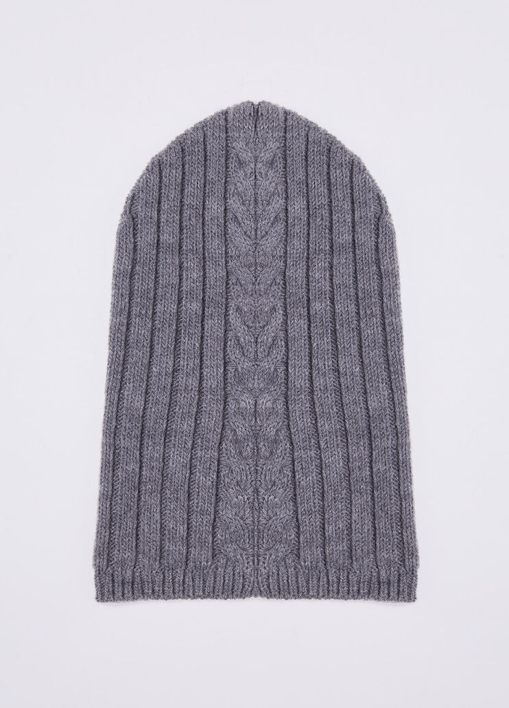 Bonnet en laine d'hiver forme casquette de couleur grise pour femme