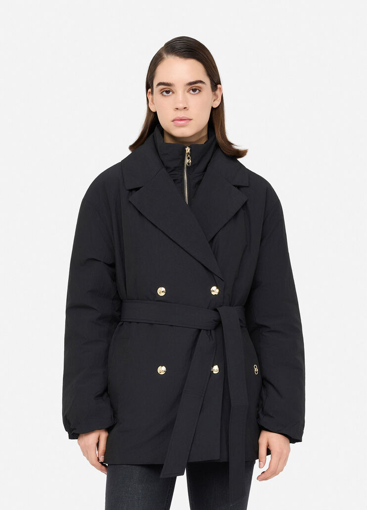 Manteau avec ceinture rembourrée noir Liu Jo - medium