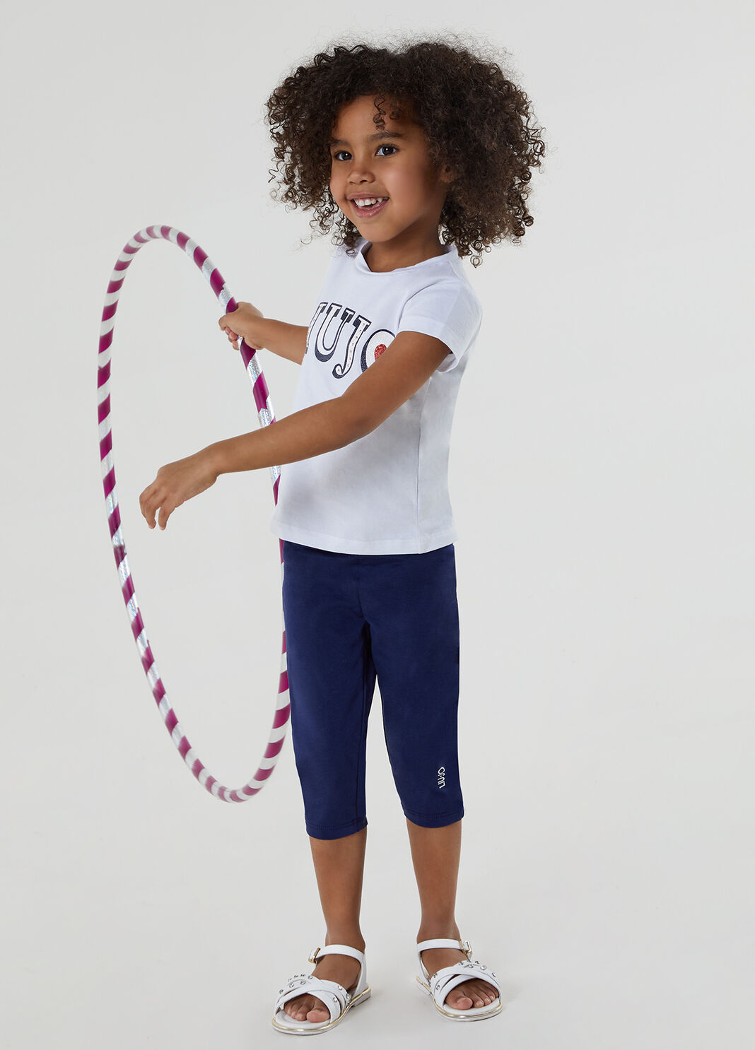 Leggings b&aacute;sicos con logotipo azul oscuro Liu Jo - large image number 2