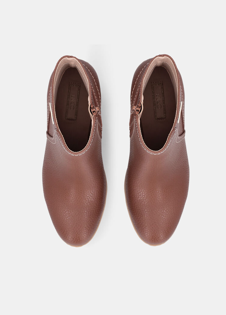 Leather ankle boots with wedge heel chocolate Liu Jo - large image number 4