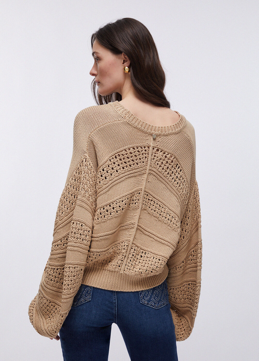 H&auml;keloberteil Beige Liu Jo - large image number 1