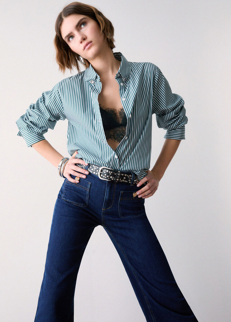Cropped Flare Jeans dark denim Liu Jo - medium