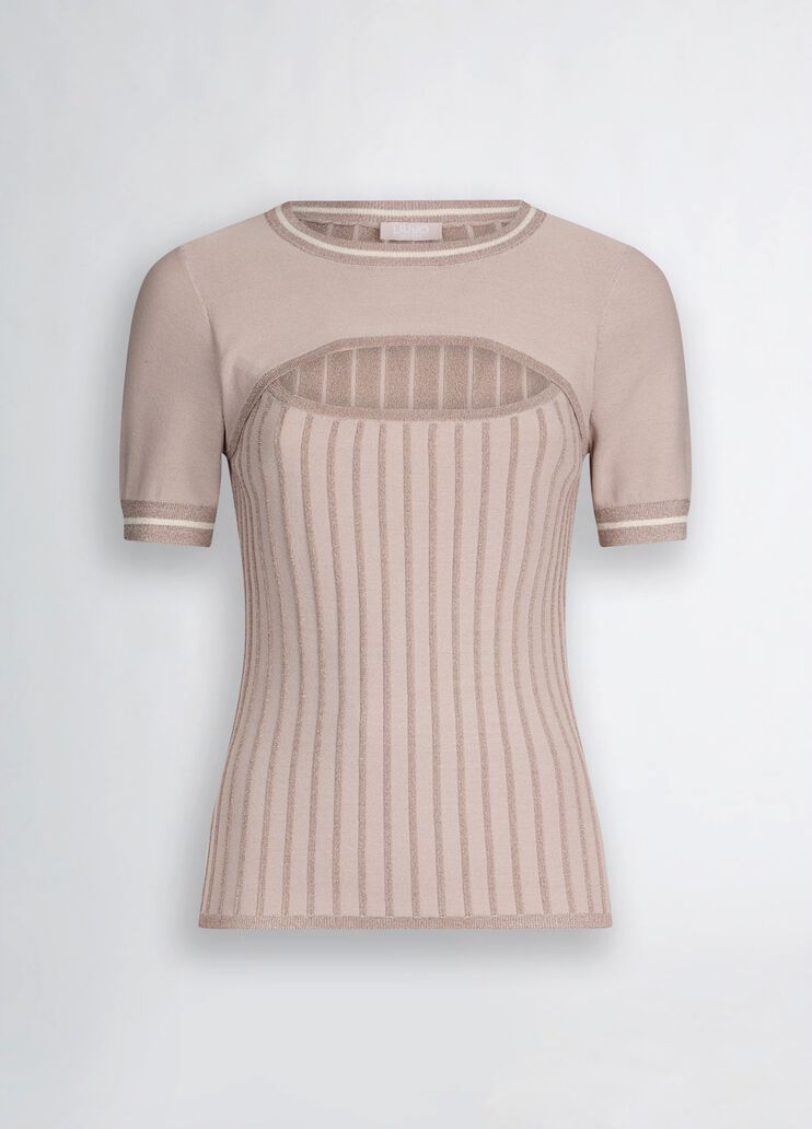 Lurex® sweater  beige Liu Jo - large image number 6 Lurex® sweater  beige Liu Jo - large image number 6
