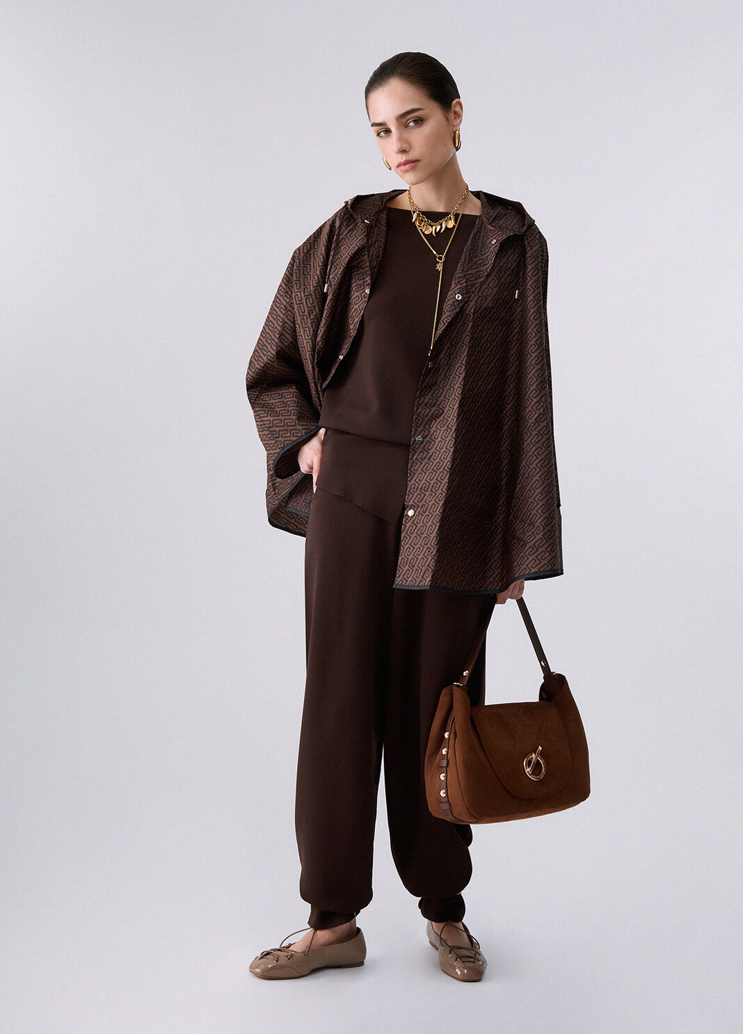 Animal Print Packable Poncho brown/monogram Liu Jo - large image number 5