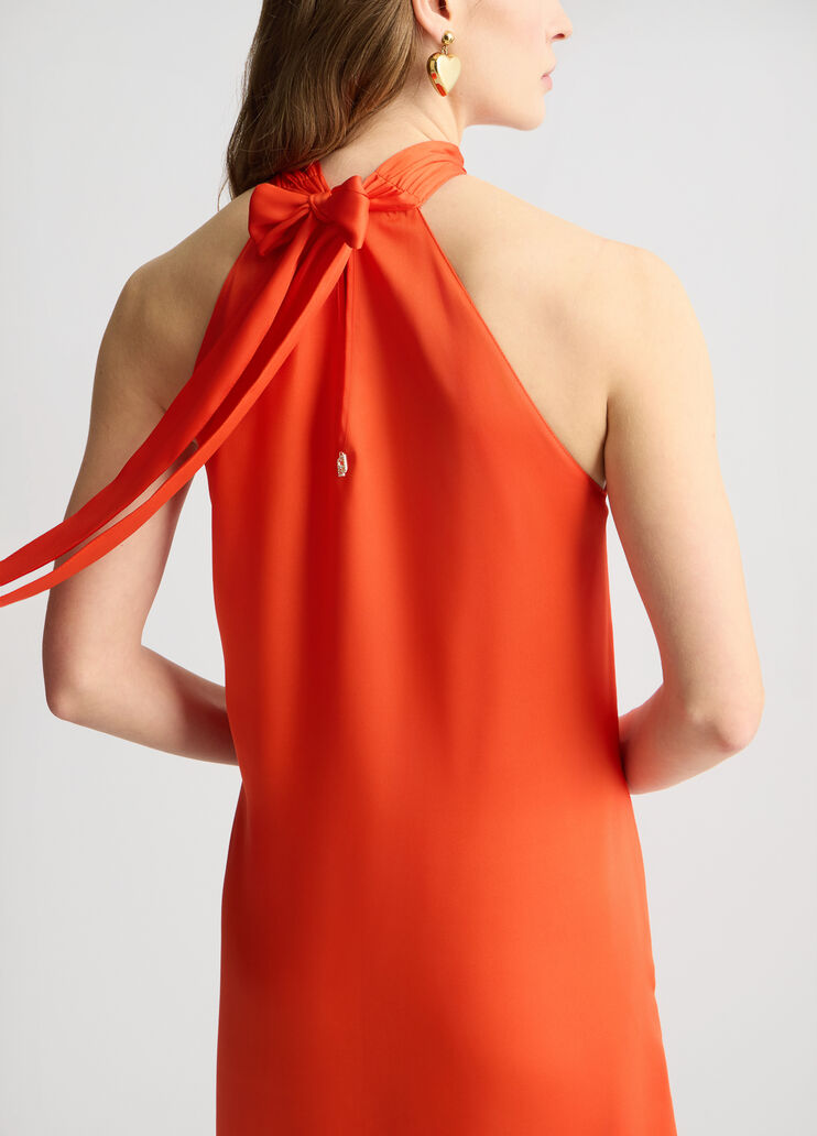 Long satin dress orange Liu Jo - medium Long satin dress orange Liu Jo - medium