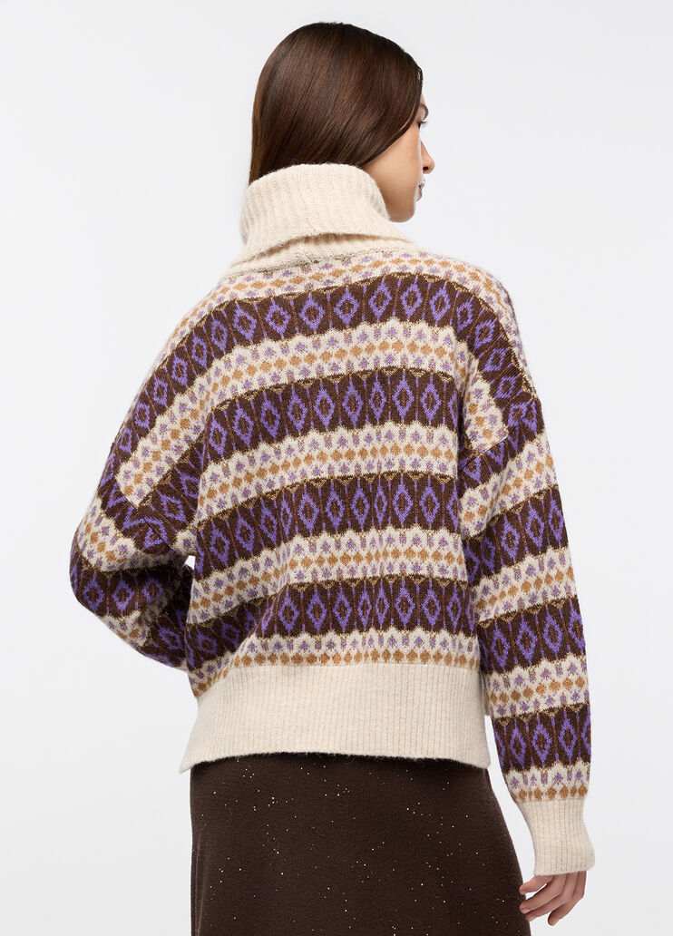 Jacquard turtleneck purple Liu Jo - medium