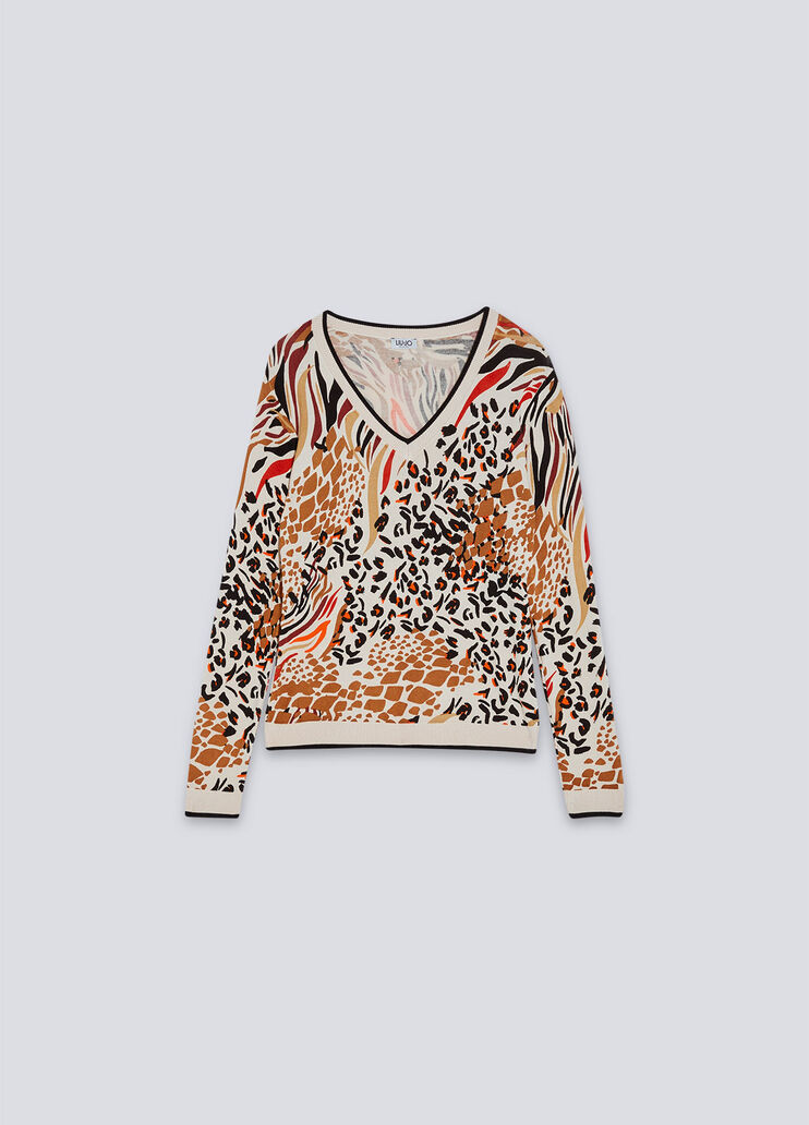 Sweatshirt with all-over print leopard print Liu Jo - large image number 4
