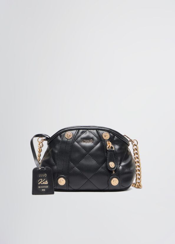 Quilted clutch bag black Liu Jo - medium