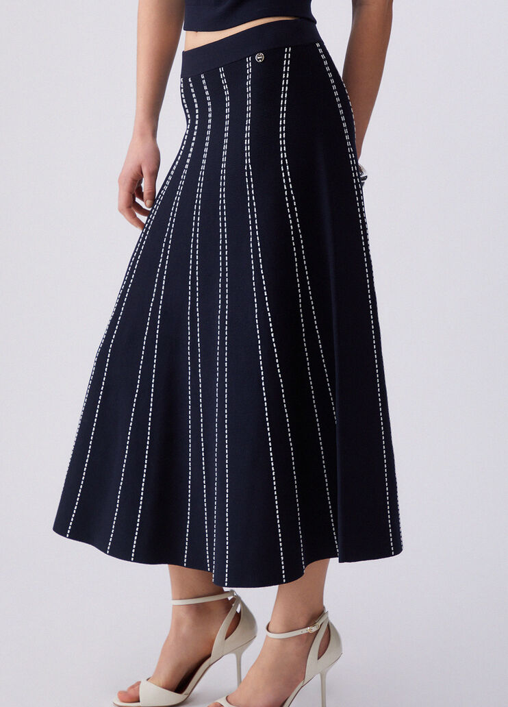 Knit midi skirt blue Liu Jo - large image number 4