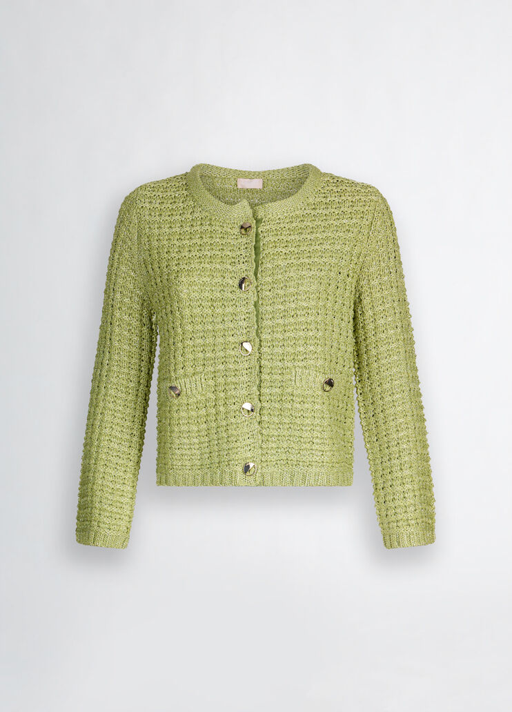 Bouclé jacket avocado Liu Jo - large image number 6 Bouclé jacket avocado Liu Jo - large image number 6