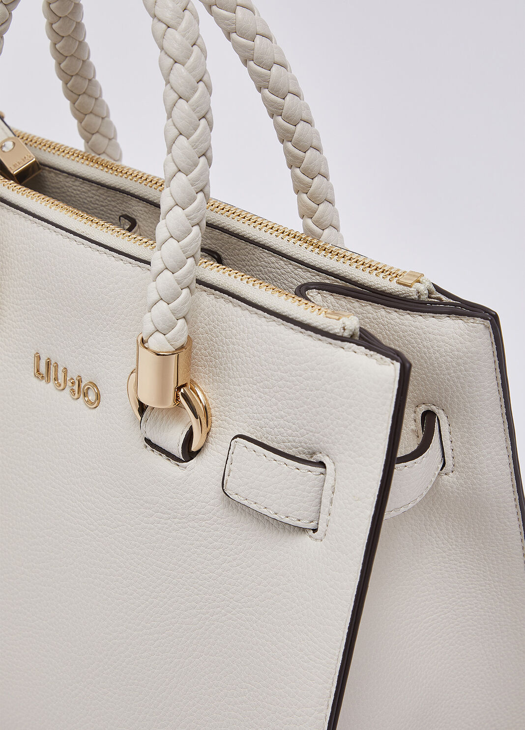 Sacoche petit format avec charms cr&egrave;me Liu Jo - large image number 4