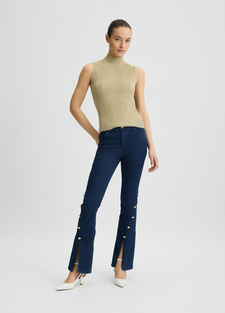 Lurex® knit top gold Liu Jo - large image number 3 Lurex® knit top gold Liu Jo - large image number 3