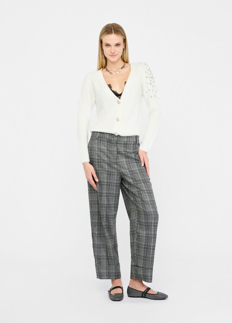 Cardigan en laine avec broderies bijoux blanc Liu Jo - large image number 5