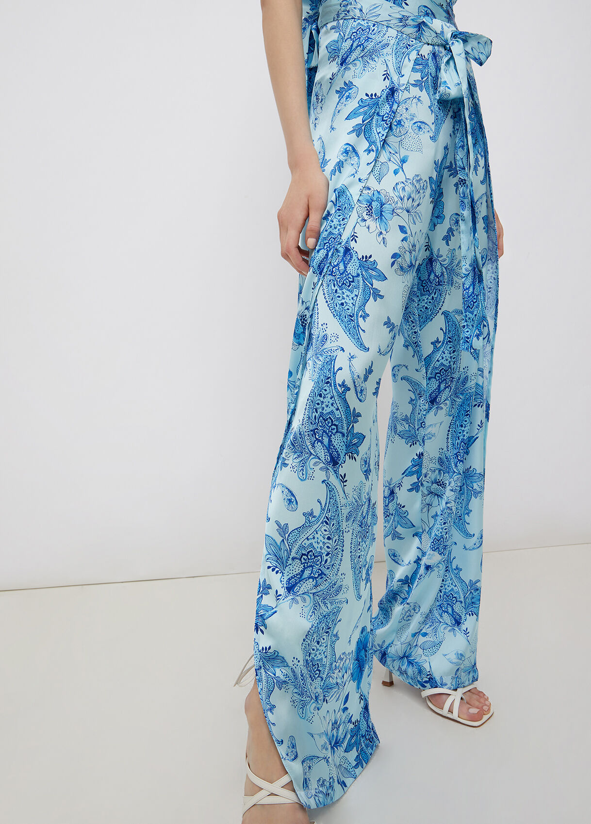 Satin trousers