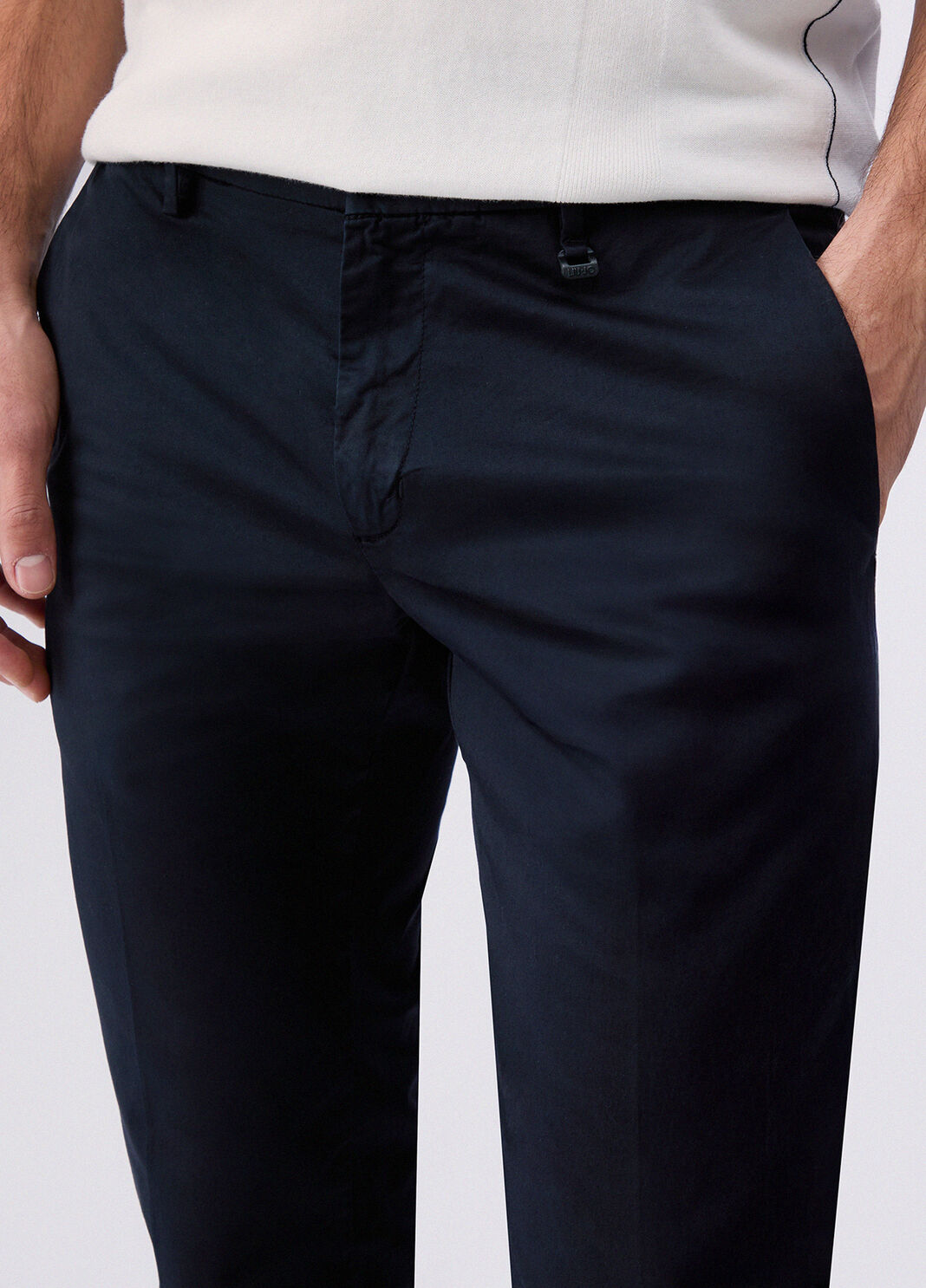 Satin chinos dark blue Liu Jo - large image number 4