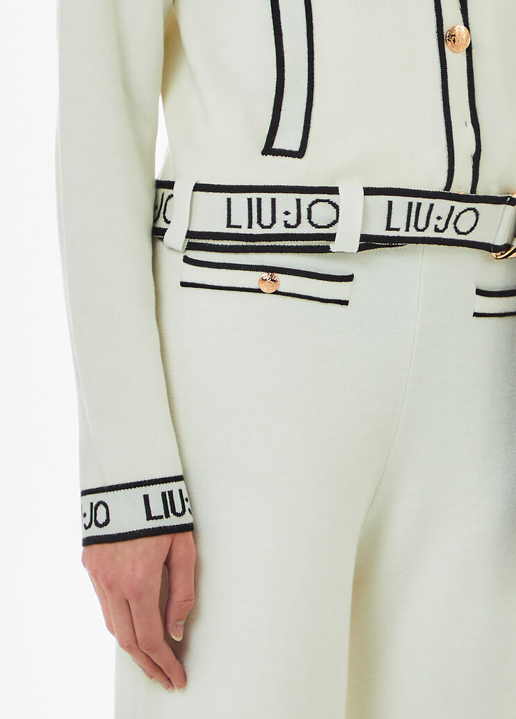 Cardigan aus Seidenmischgewebe wei&szlig; Liu Jo - large image number 2