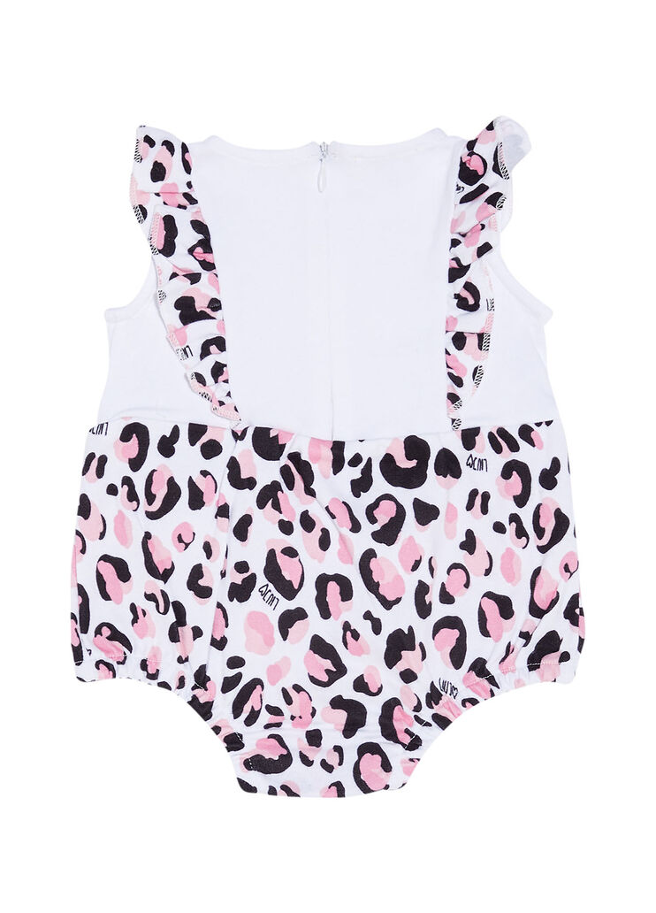 Infant Romper Suit  white/leopard print Liu Jo - large image number 1 Infant Romper Suit  white/leopard print Liu Jo - large image number 1
