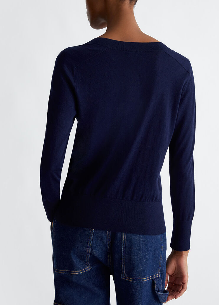 Maille en coton et cachemire bleu marine Liu Jo - medium Maille en coton et cachemire bleu marine Liu Jo - medium