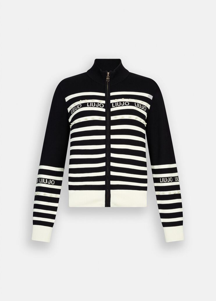 Striped cardigan black Liu Jo - large image number 6