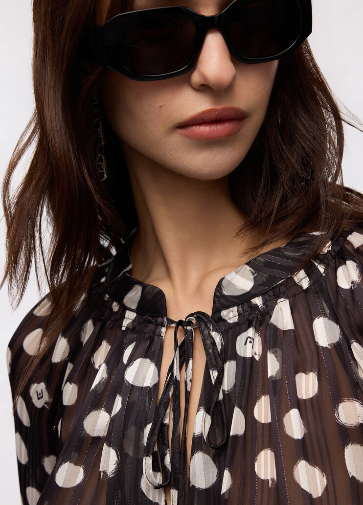 Bluse mit Tupfen Schwarz getupft Liu Jo - medium