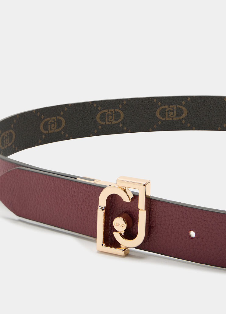Reversible belt with logo red Liu Jo - large image number 3