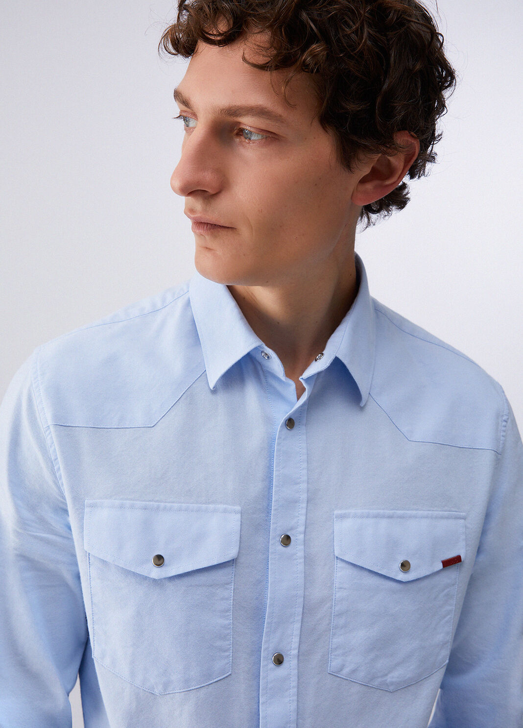 Chemise Oxford &agrave; poches bleu clair Liu Jo - large image number 4