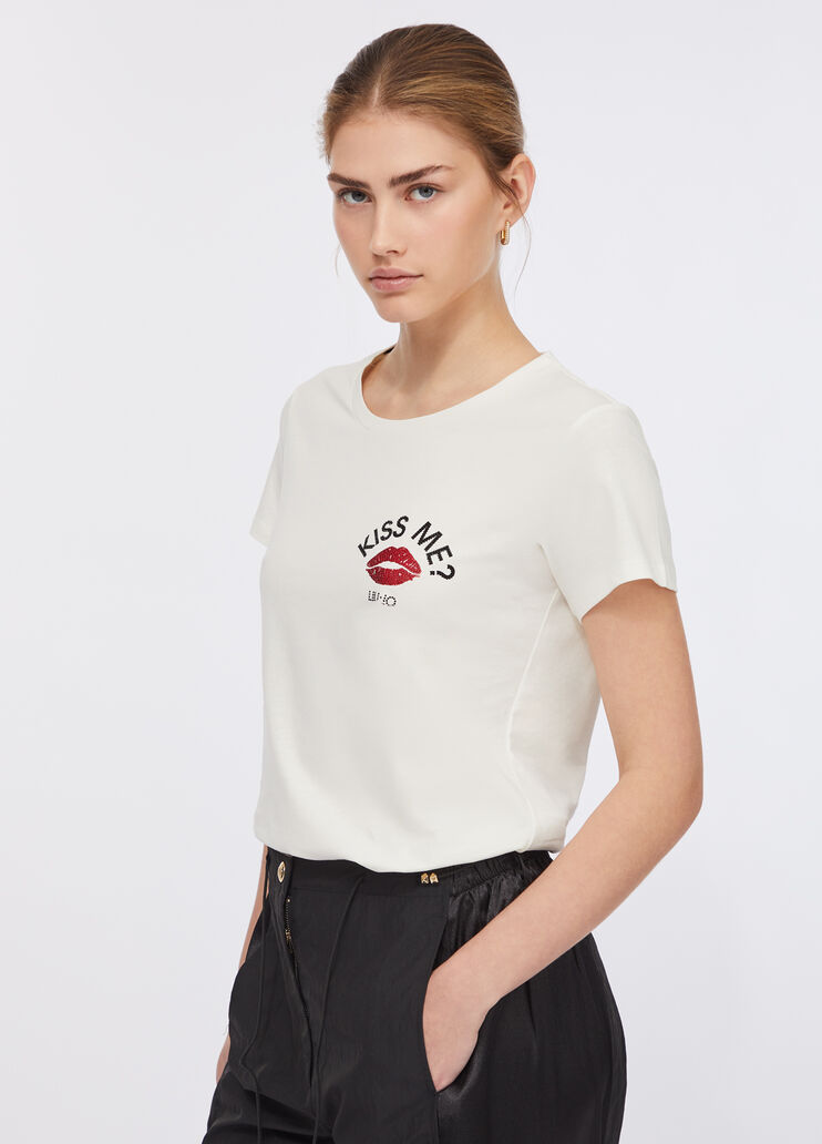 T-Shirt aus Baumwolle Weiß Liu Jo - large image number 3