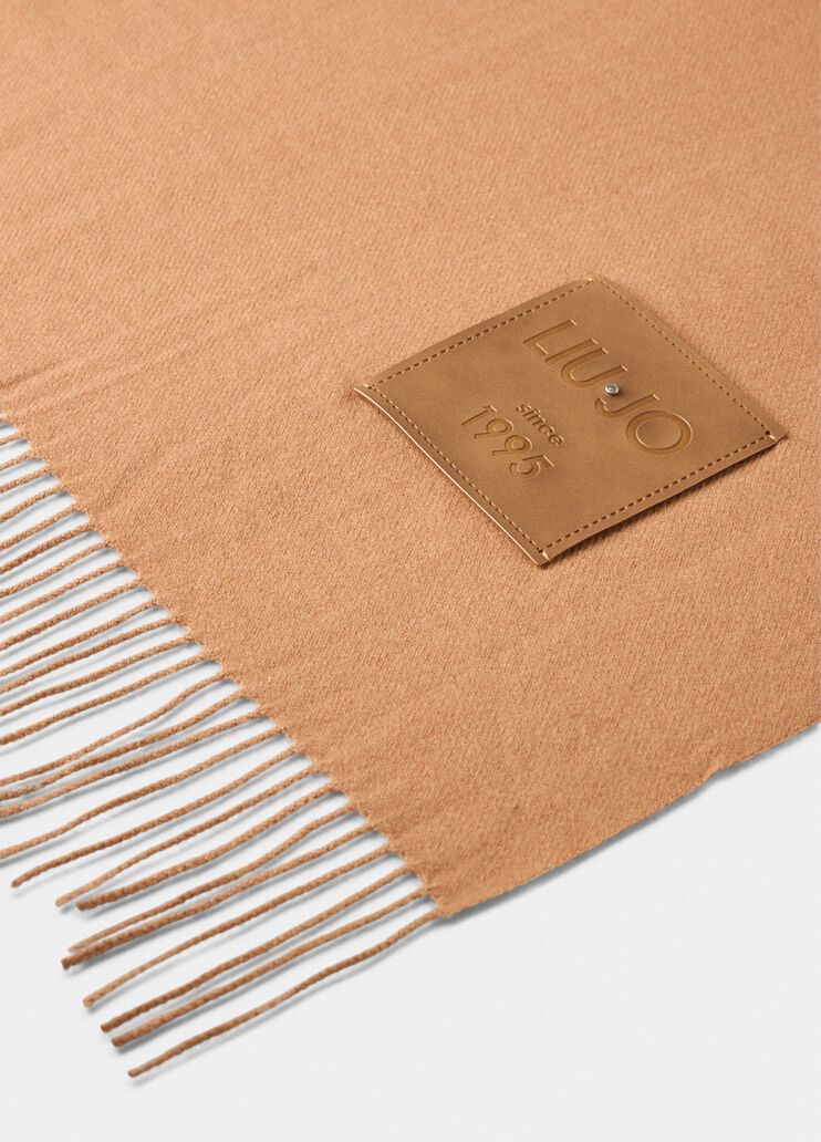 Stole with fringes camel Liu Jo - large image number 4