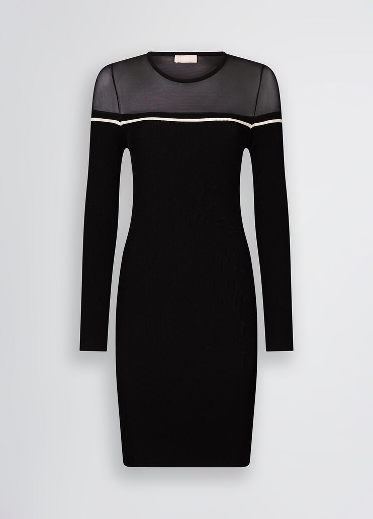 Short knit dress  black Liu Jo - large image number 6 Short knit dress  black Liu Jo - large image number 6