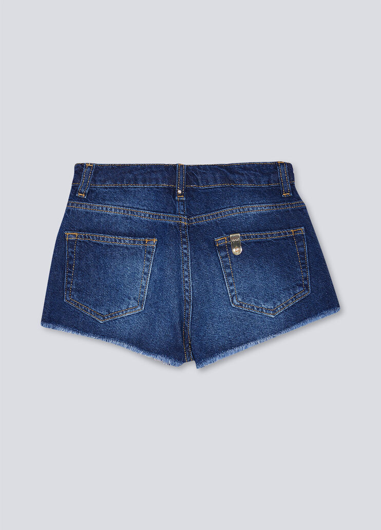 Denim shorts with frayed hems blue denim Liu Jo - large image number 1