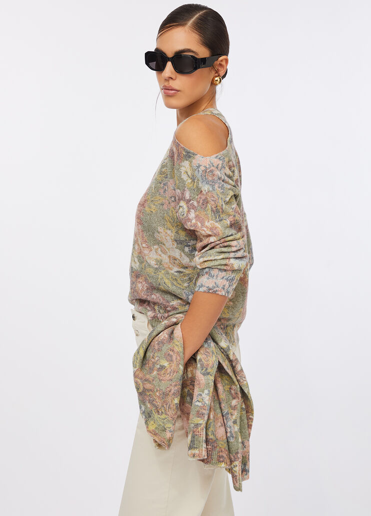 Maglia con cut-out stampa sanderson Liu Jo - medium