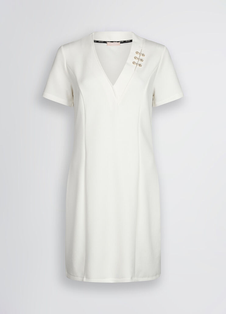 Short scuba dress white Liu Jo - large image number 6 Short scuba dress white Liu Jo - large image number 6
