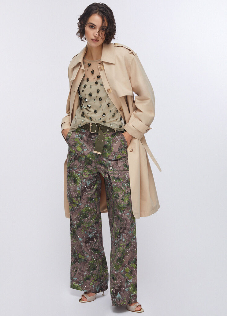 Top in tulle ricamato beige Liu Jo - medium