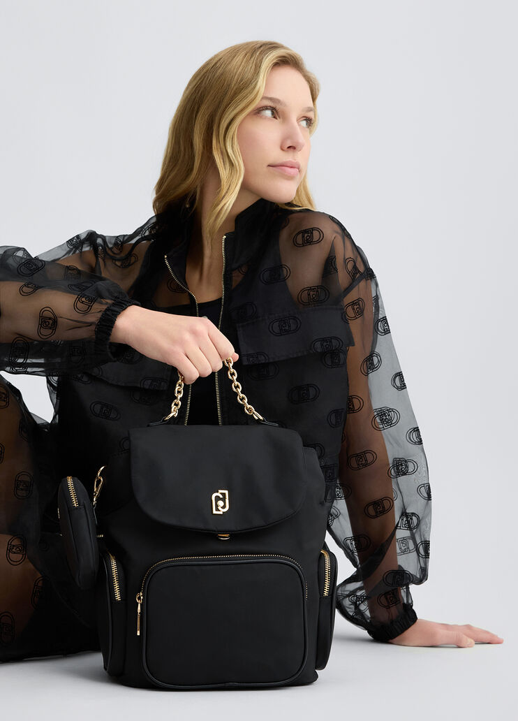 Nylon backpack black Liu Jo - medium Nylon backpack black Liu Jo - medium