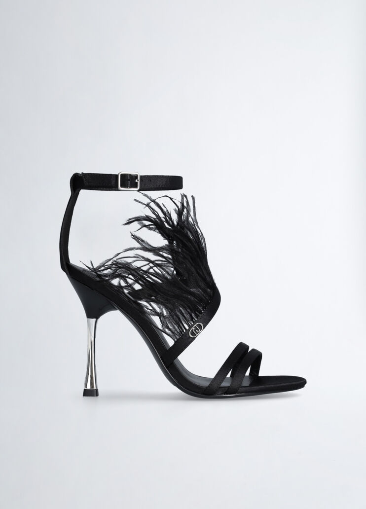 Elegant sandals with feathers black Liu Jo - medium Elegant sandals with feathers black Liu Jo - medium