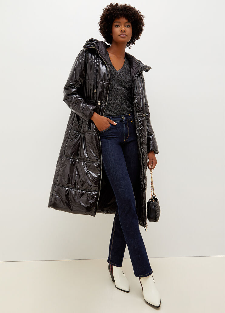 Jeans bottom up in denim stretch denim blu Liu Jo - look Jeans bottom up in denim stretch denim blu Liu Jo - look