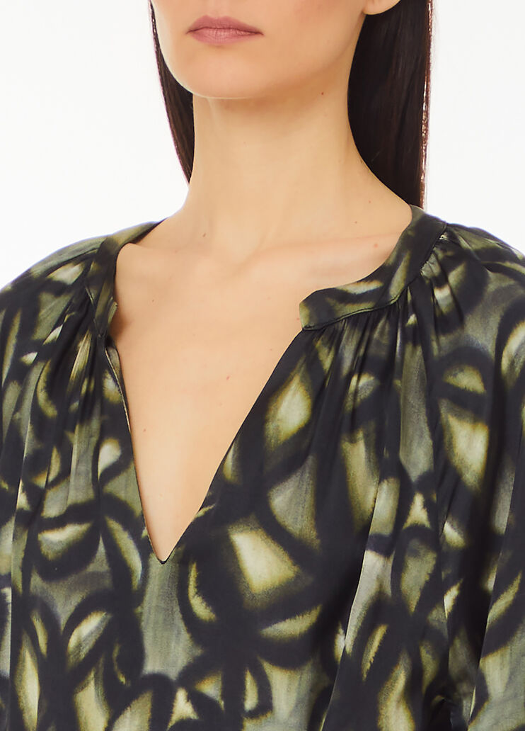 Kleid aus bedrucktem Satin Grün Liu Jo - large image number 2