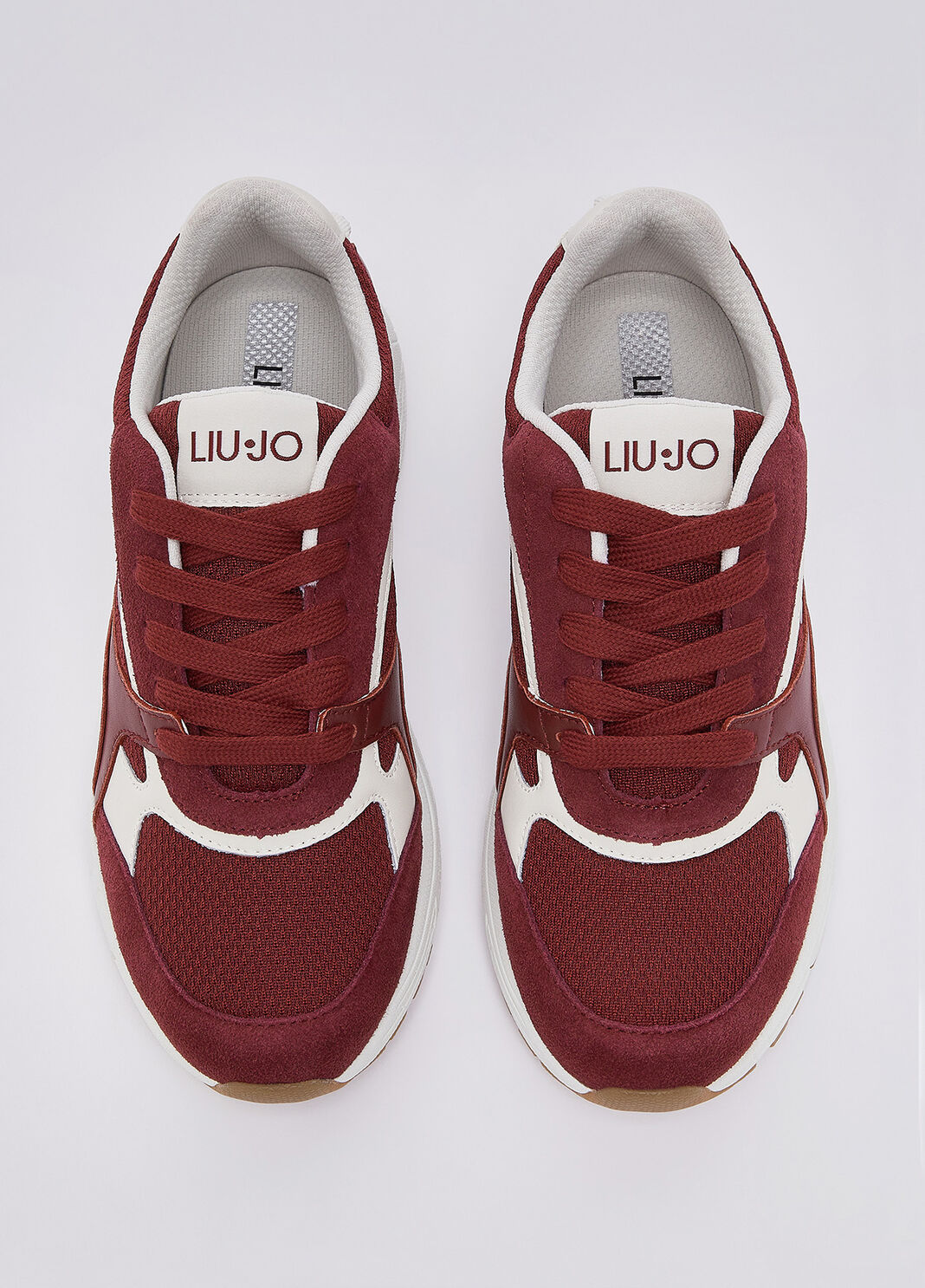 Sneakers in suede e mesh rosso ciliegia Liu Jo - large image number 3