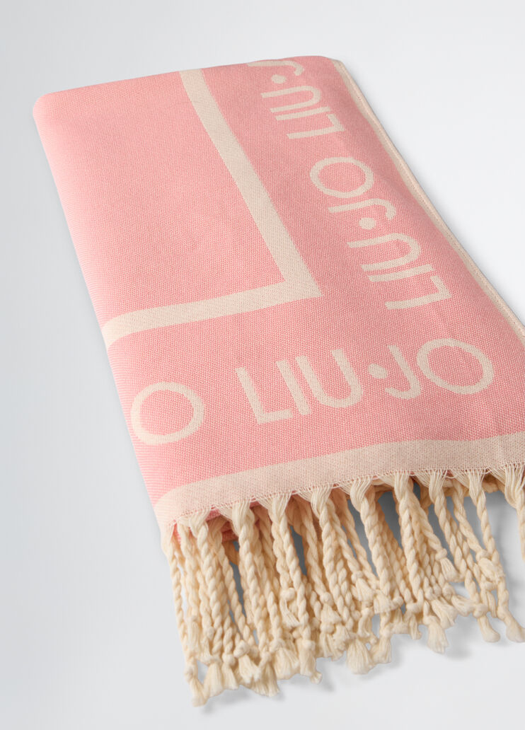Cotton jaquard beach towel pink Liu Jo - large image number 1 Cotton jaquard beach towel pink Liu Jo - large image number 1