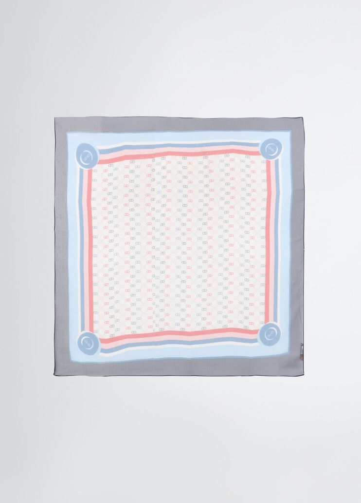 Foulard con stampa logo blu Liu Jo - medium