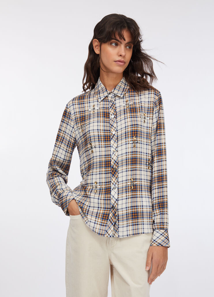 Chequered shirt with rhinestones check Liu Jo - large image number 0
