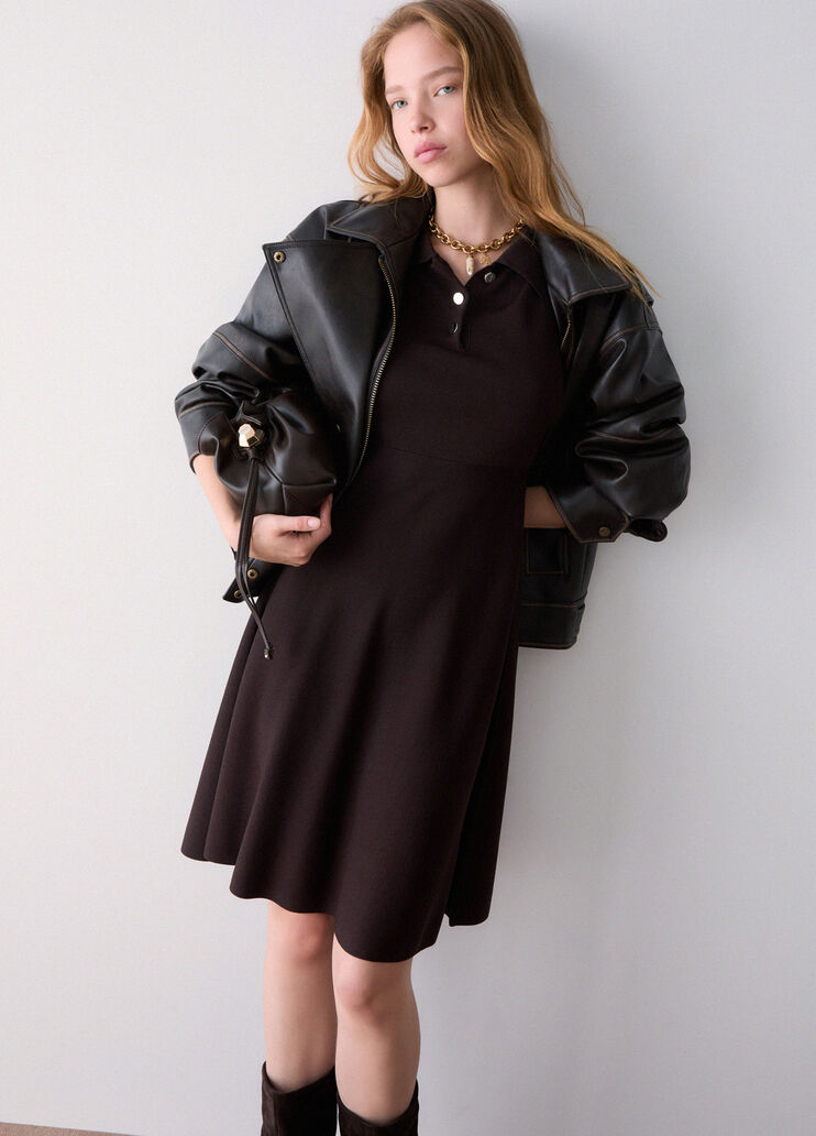 Vestido corto de punto moca Liu Jo - medium