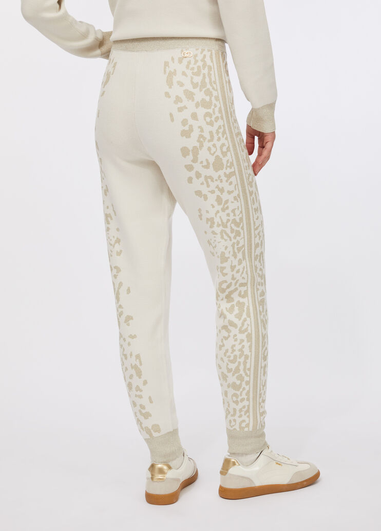Брюки с анималистическим принтом белый Liu Jo - large image number 1