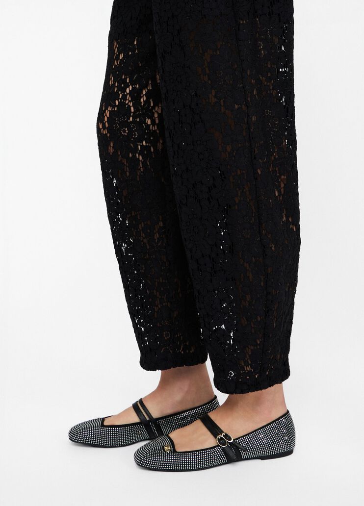 Lace trousers black denim Liu Jo - large image number 3 Lace trousers black denim Liu Jo - large image number 3