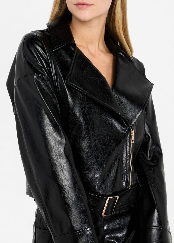 Glossy biker jacket black Liu Jo - large image number 3 Glossy biker jacket black Liu Jo - large image number 3